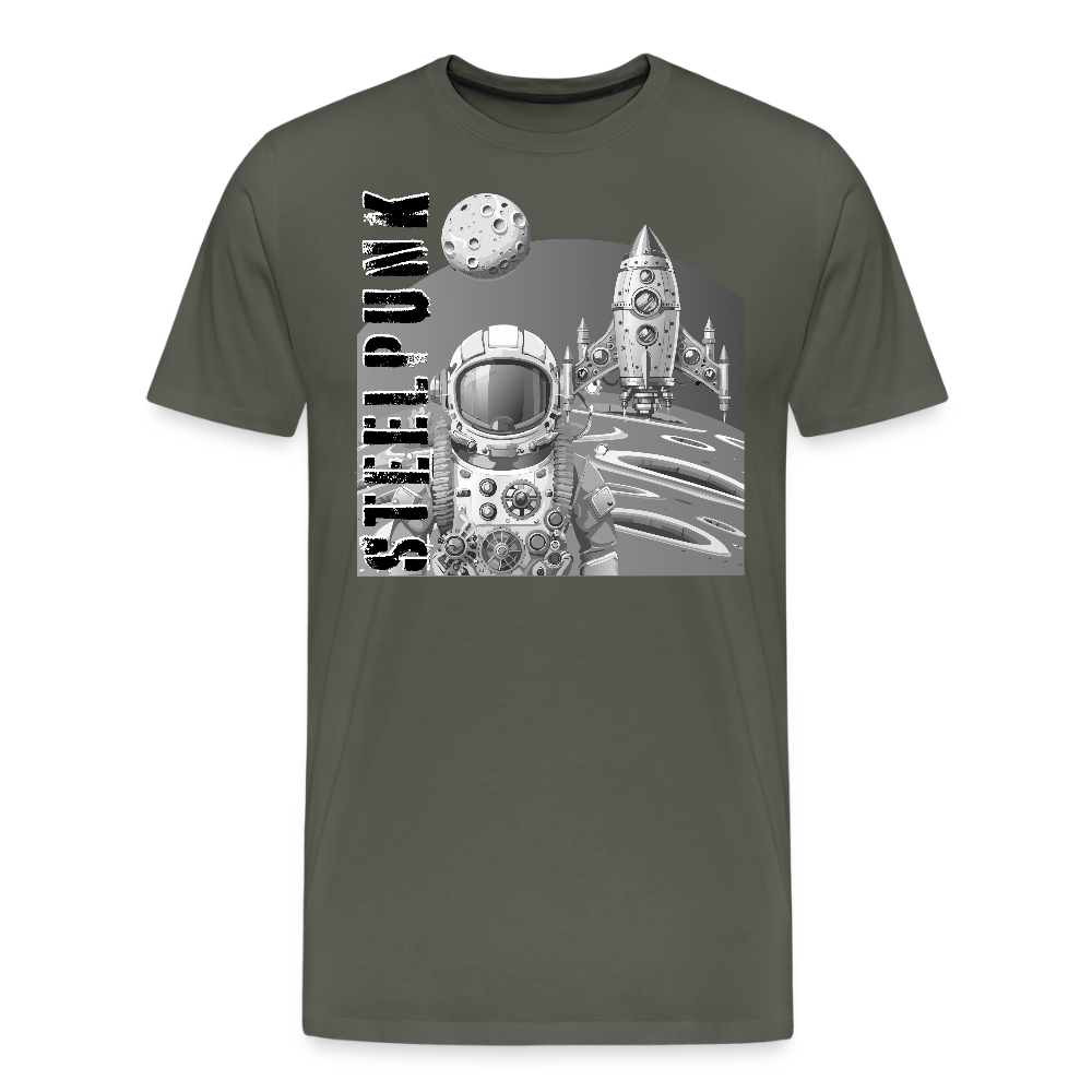 Männer Premium T-Shirt mit STEELPUNK PRINT - Asphalt