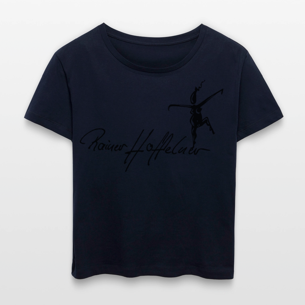 Frauen T-Shirt mit TUSCHEWEIBCHEN PRINT - Navy