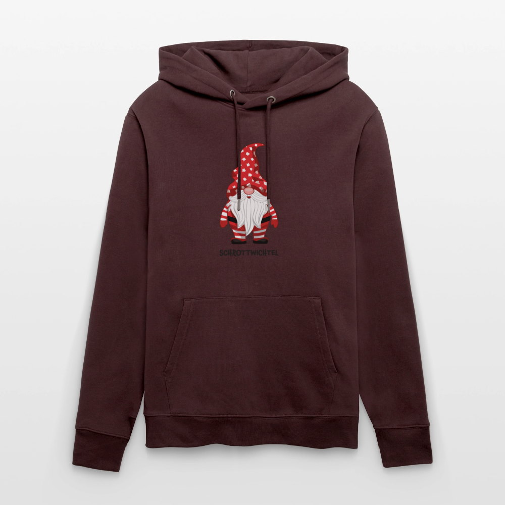 Unisex Bio-Hoodie mit SCHROTTWICHTEL PRINT - Maroon