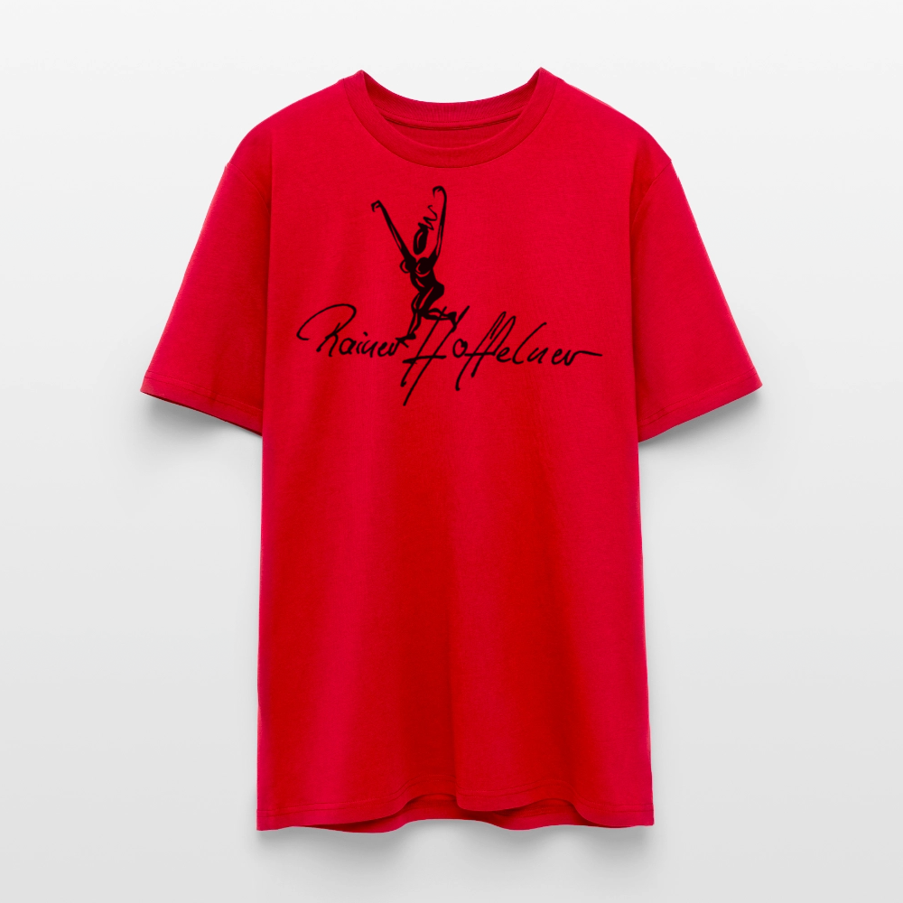 Unisex Bio-T-Shirt mit TUSCHEWEIBCHEN PRINT - Rot