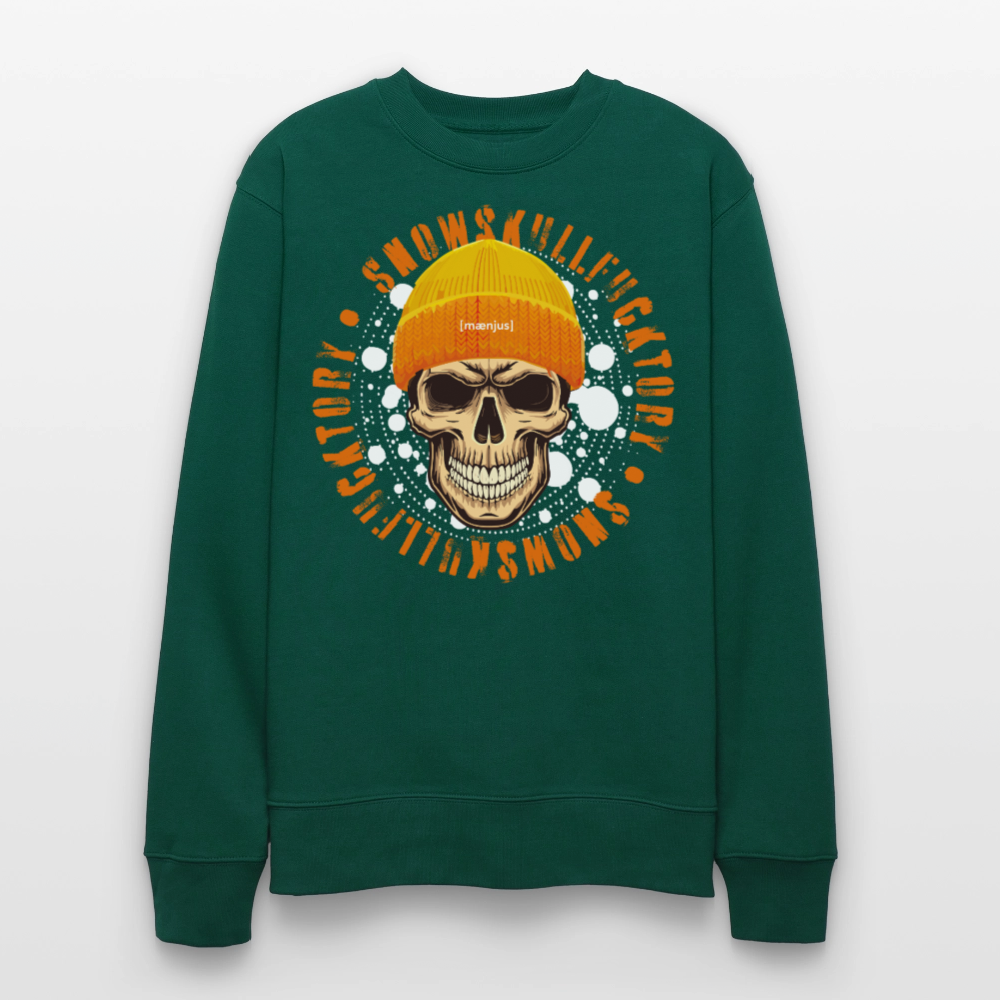 Unisex Bio-Sweatshirt mit SNOWSKULL FUCKTORY PRINT - Forest