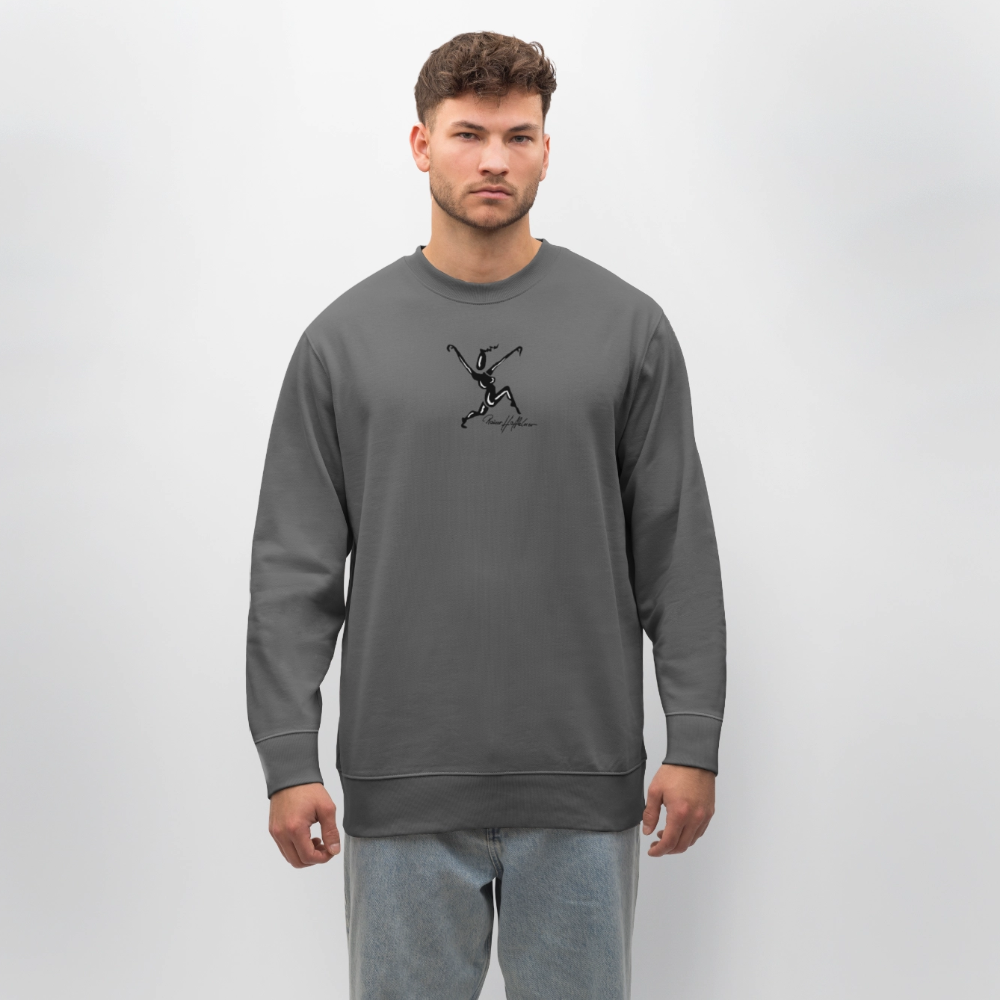 Unisex Bio-Sweatshirt mit TUSCHEWEIBCHEN PRINT - Anthrazit