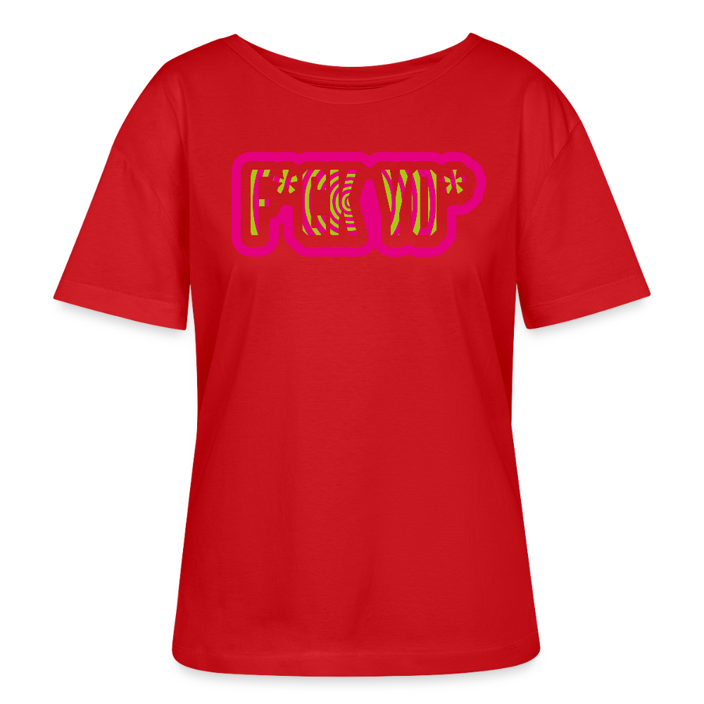 Frauen T-Shirt mit F*CK YO* PRINT - Rot