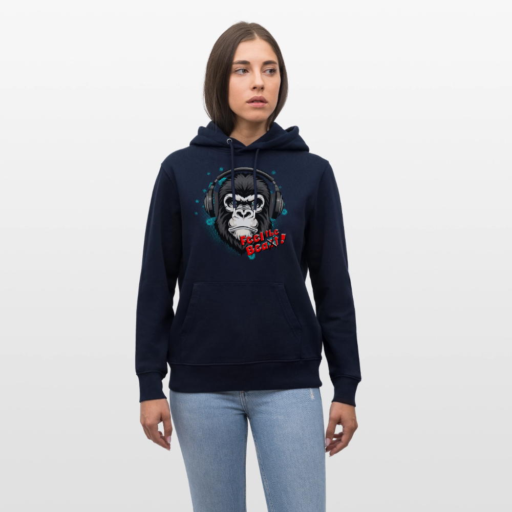 Unisex Hoodie mit FEEL THE BEA(S)T PRINT - Navy