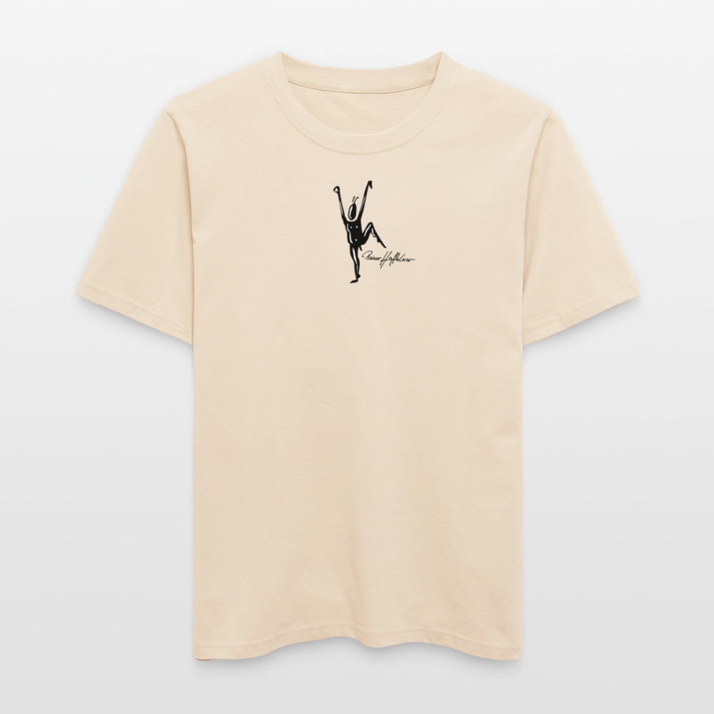 Unisex Bio-T-Shirt mit TUSCHEMÄNNCHEN PRINT - Weißgrau