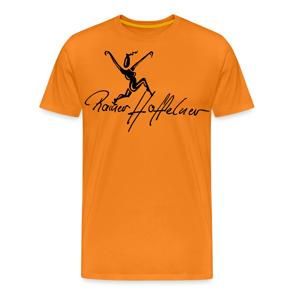 Männer Premium T-Shirt mit TUSCHEWEIBCHEN PRINT - Orange
