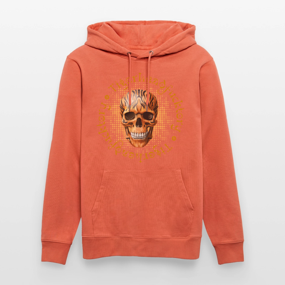 Unisex Hoodie mit TIGERHEAD SKULL PRINT - Hellrot