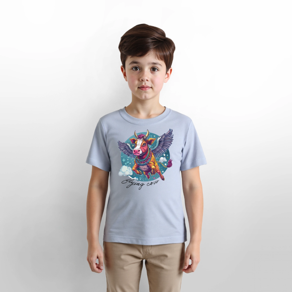 MNJS KIDS Bio T-Shirt mit FLYING COW PRINT - Lavendel-Violett