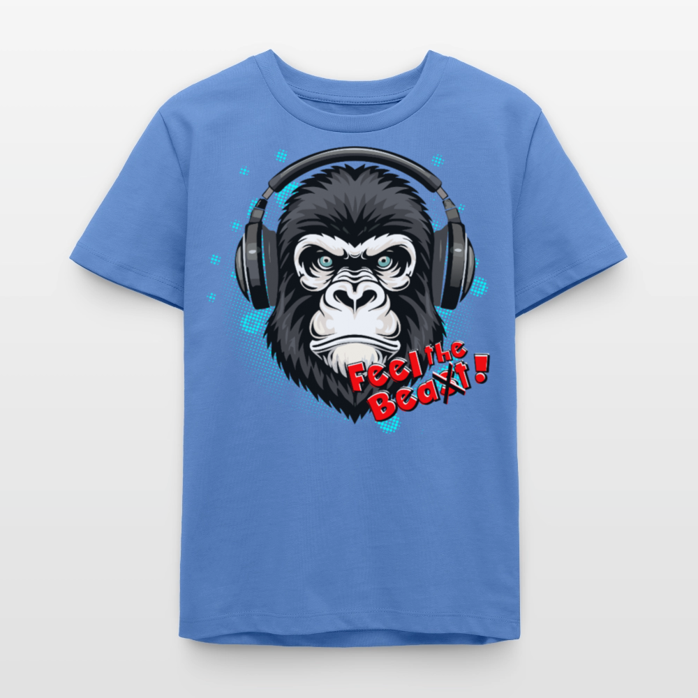 MNJS TEENS Bio T-Shirt mit FEEL THE BEA(S)T PRINT - Blau