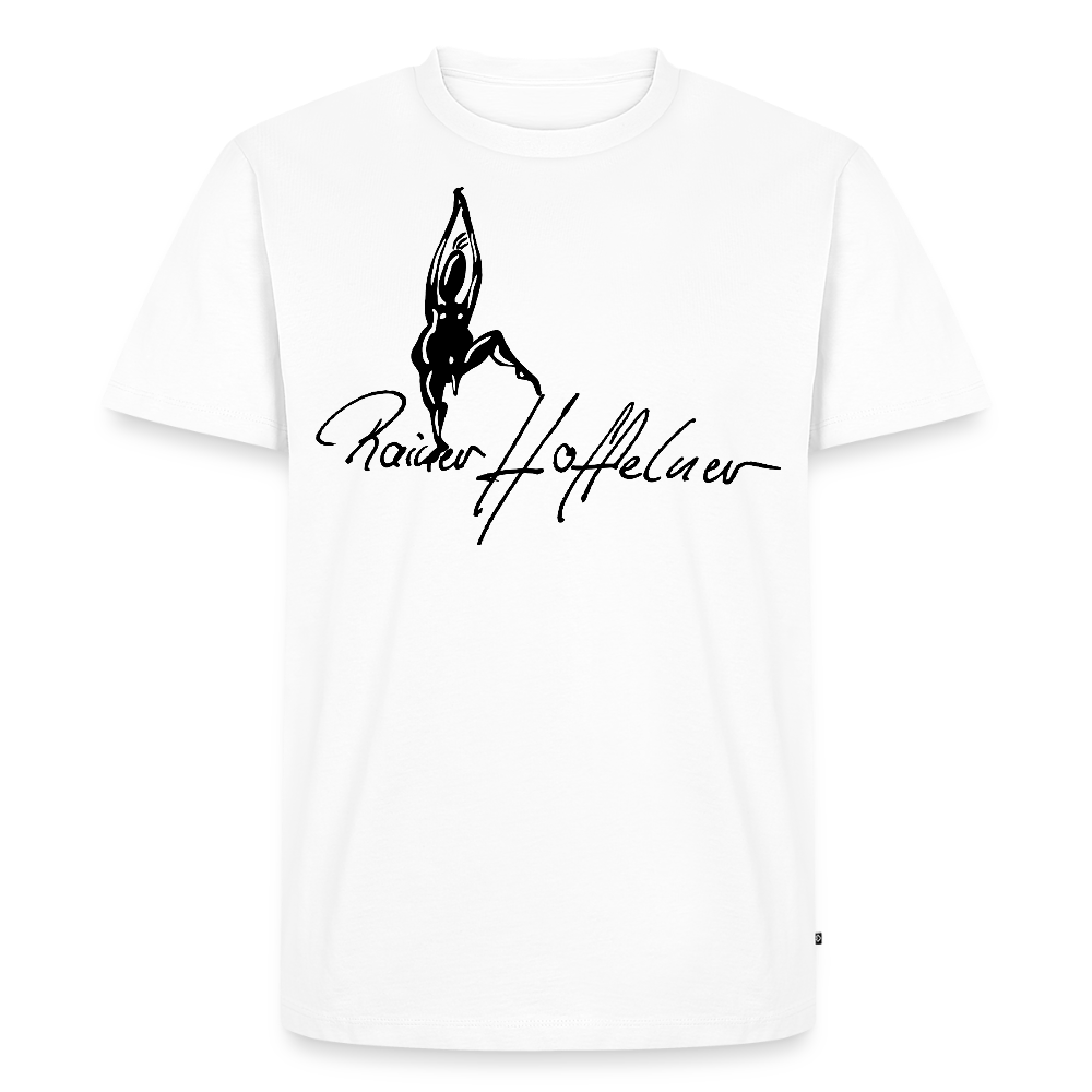 Männer Premium T-Shirt mit TUSCHEMÄNNCHEN PRINT - Weiß