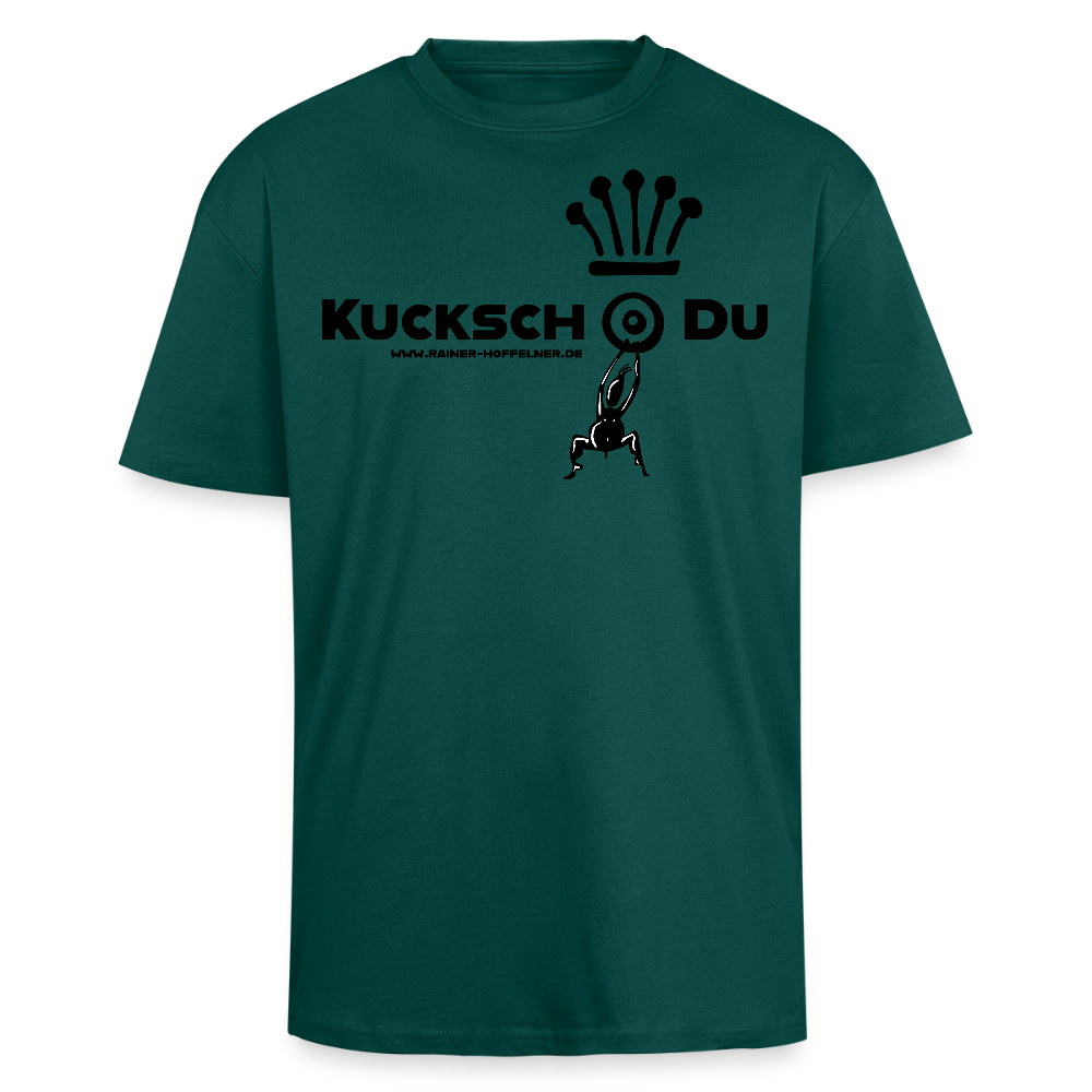 Heavy Oversize T-Shirt mit KUCKSCH DU PRINT - hunter Green