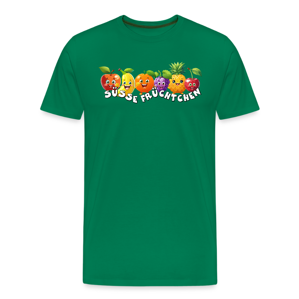 Männer Premium T-Shirt mit SÜSSE FRÜCHTCHEN PRINT - Kelly Green