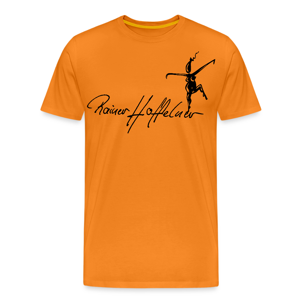 Männer Premium T-Shirt mit TUSCHEWEIBCHEN PRINT - Orange
