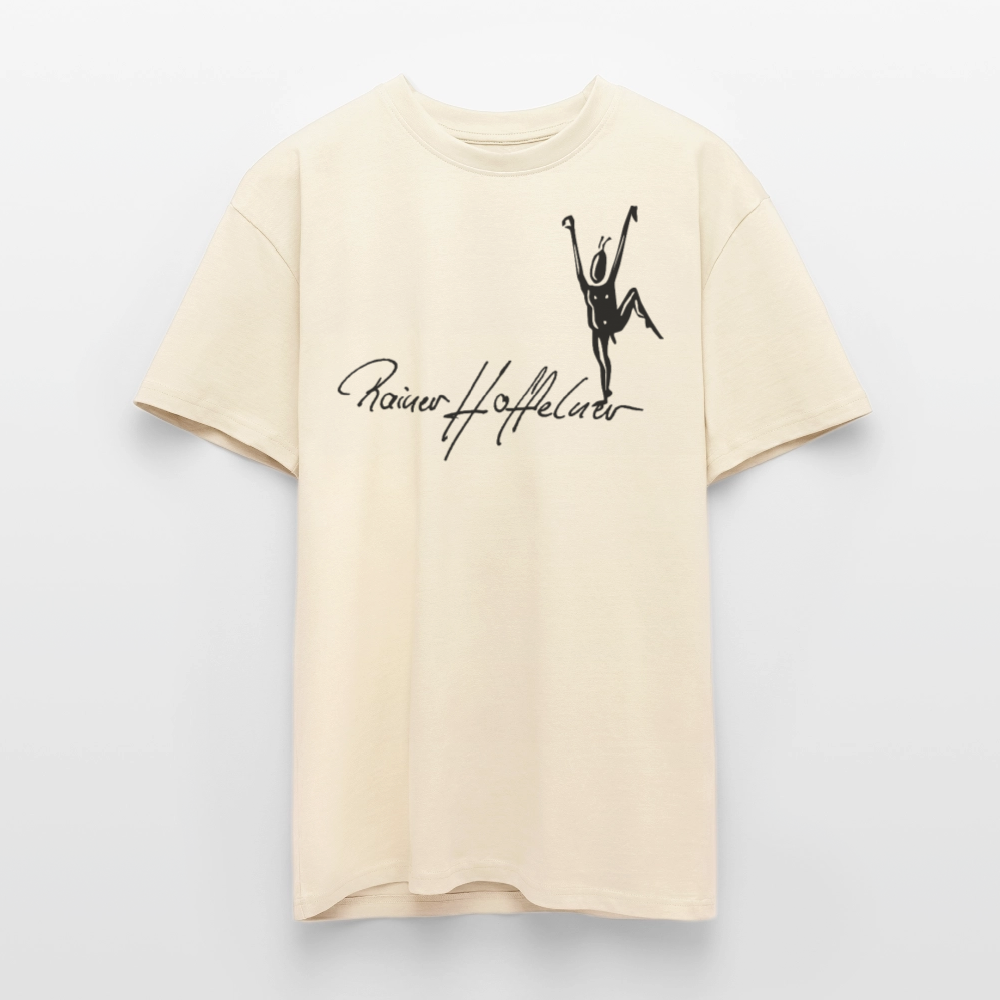 Heavy Oversize T-Shirt mit TUSCHEMÄNNCHEN PRINT - Creme