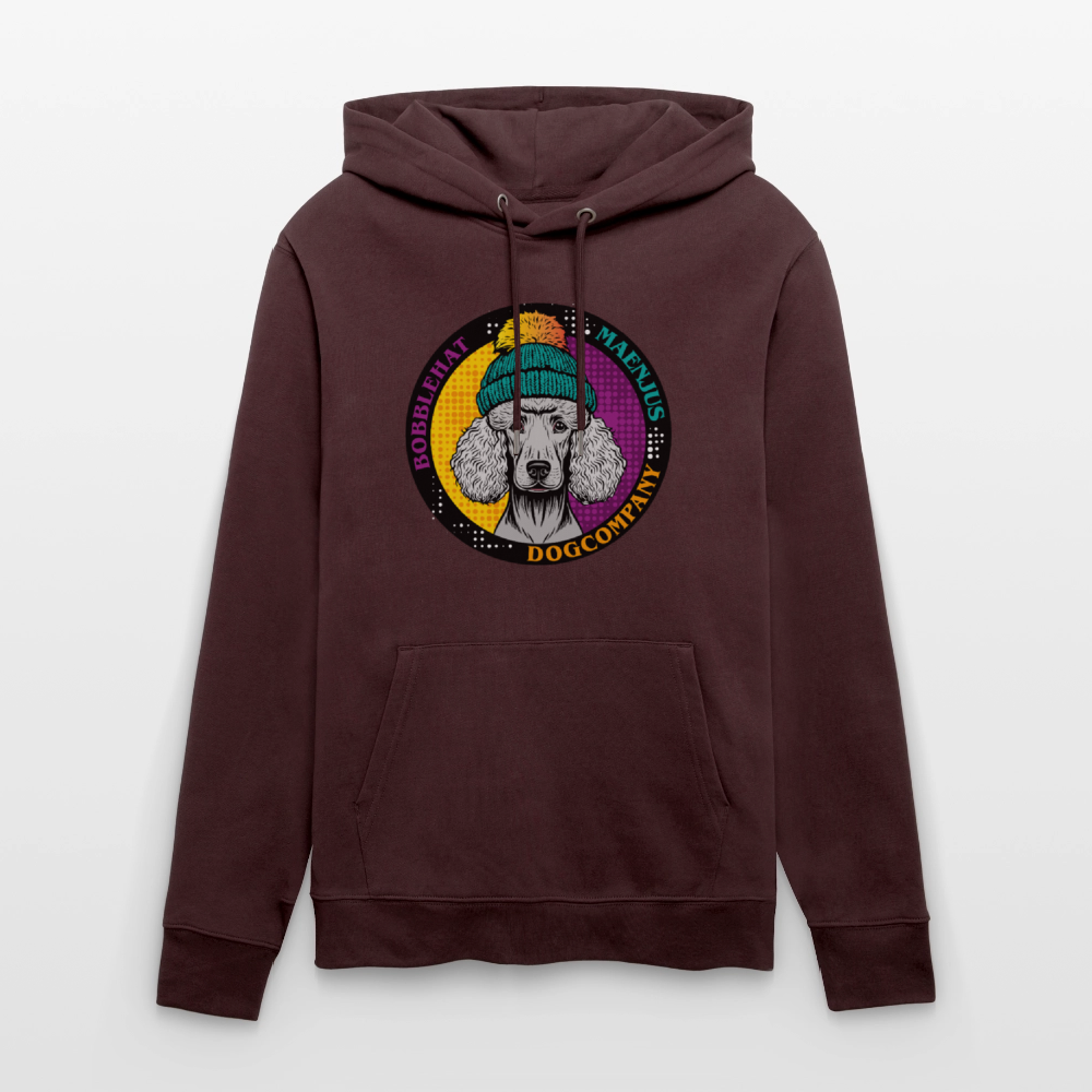 SUnisex Bio-Hoodie mit BOBBLEHAT DOGCOMPANY PRINT - Maroon