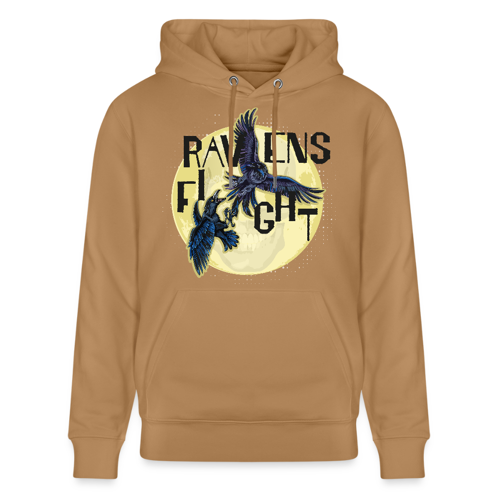 Unisex Hoodie mit RAVENS FIGHT PRINT - Karamell