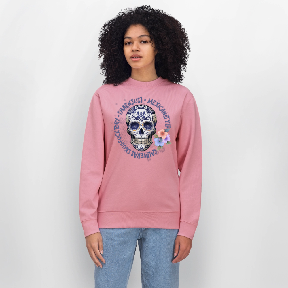 Unisex Bio-Sweatshirt mit MAENJUS MEXICANSTYLE PRINT - Lila Traum