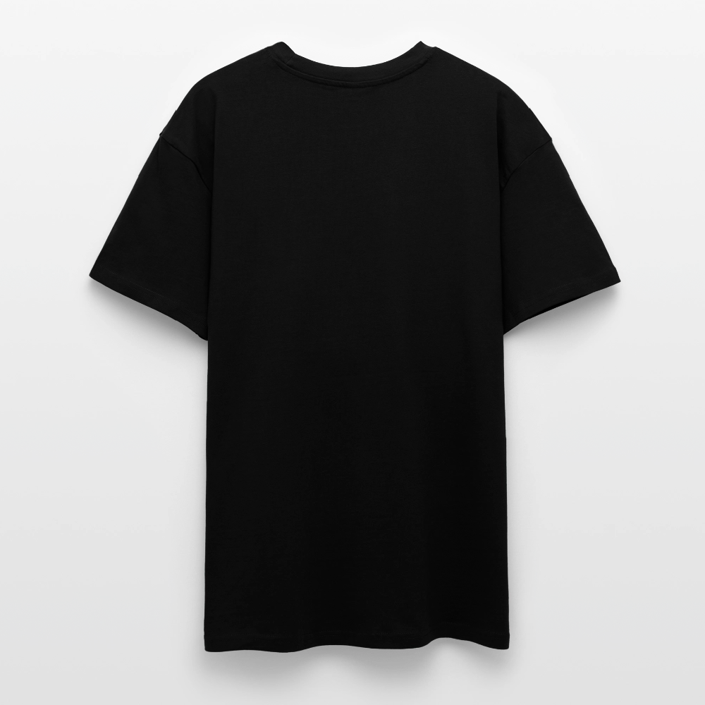 Heavy Oversize T-Shirt mit KNABBRA SAUFA CHILLA PRINT - Schwarz