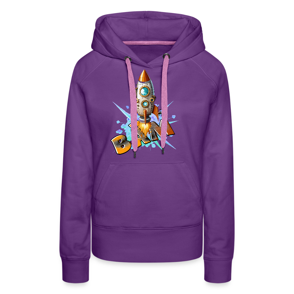 Frauen Premium Hoodie mit RAKETE PRINT - Purple