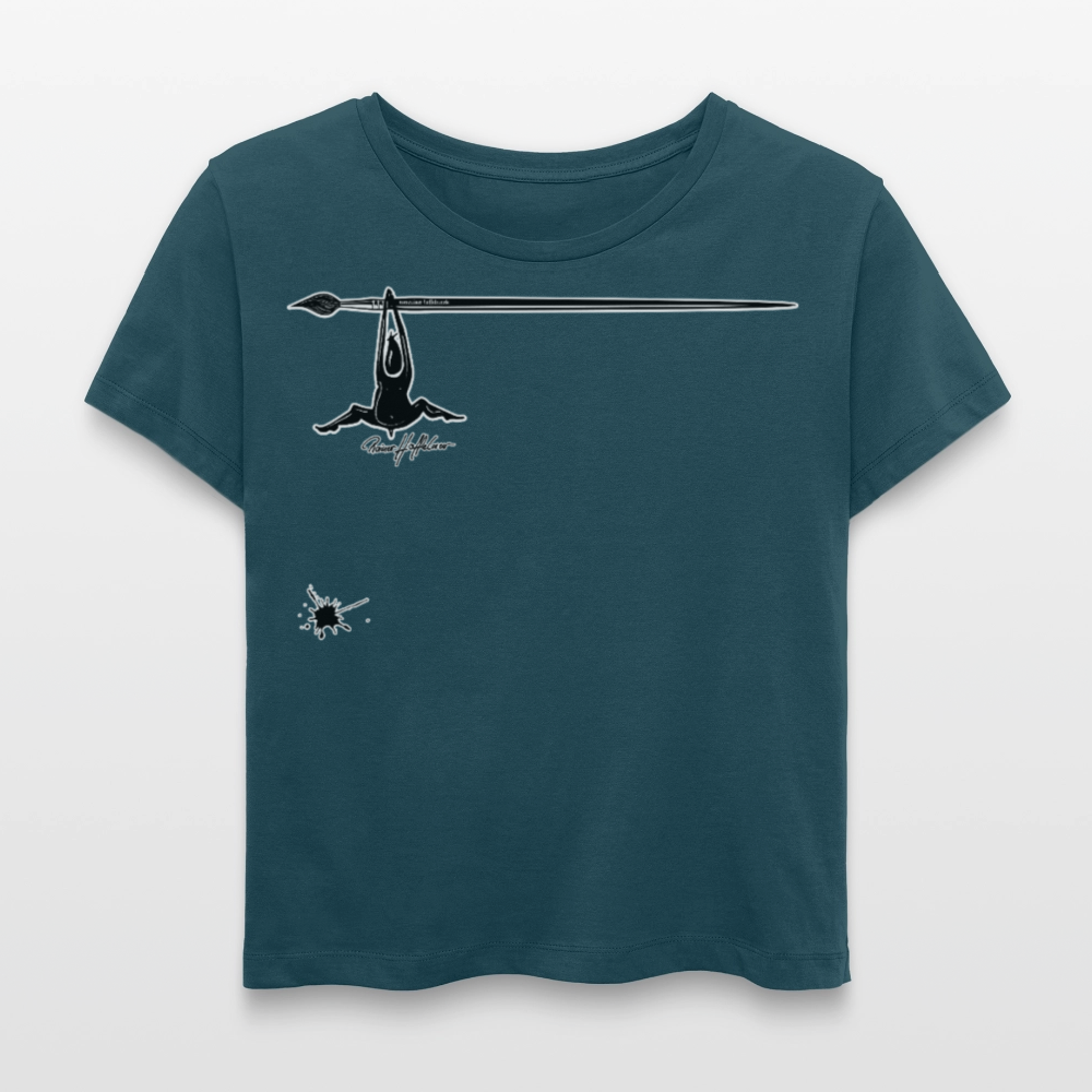 Frauen T-Shirt mit MÄNNLE PRINT - Dunkles Petrol