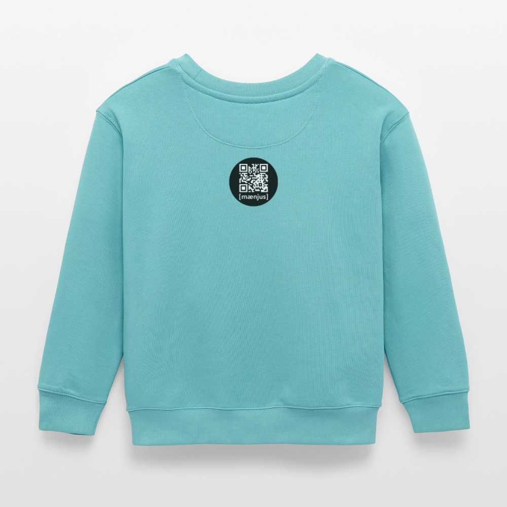 MNJS KIDS Mini Changer Bio Sweatshirt mit SNOWCATFUCKTORY PRINT - Pastelltürkis