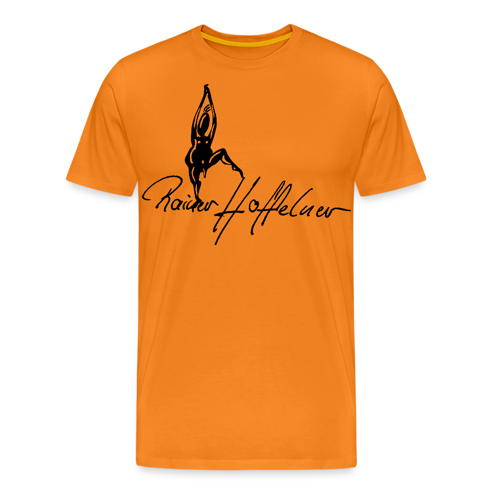 Männer Premium T-Shirt mit TUSCHEMÄNNCHEN PRINT - Orange