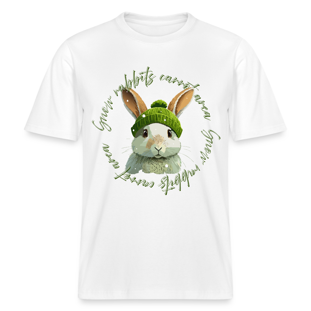 Unisex Bio-T-Shirt mit SNOW RABBITS CARROT AREA PRINT - Weiß