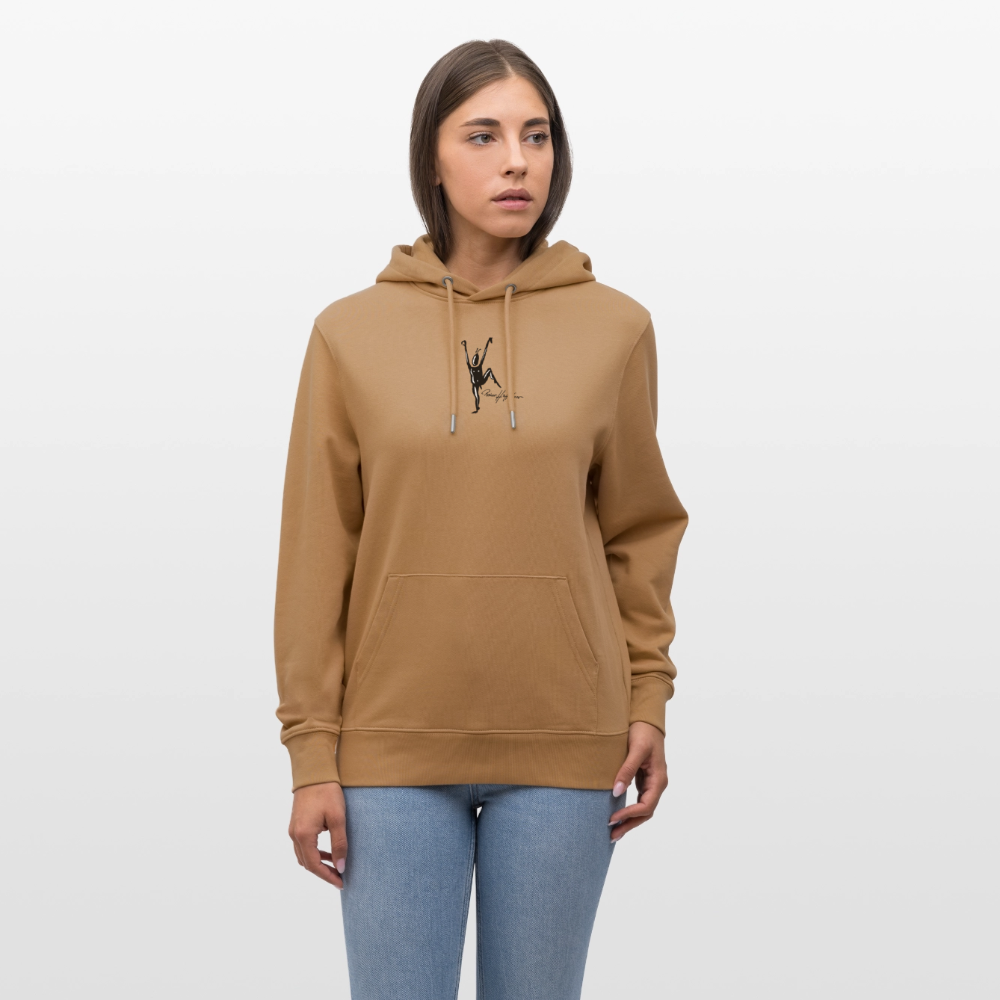 Unisex Bio-Hoodie mit TUSCHEMÄNNCHEN PRINT - Karamell