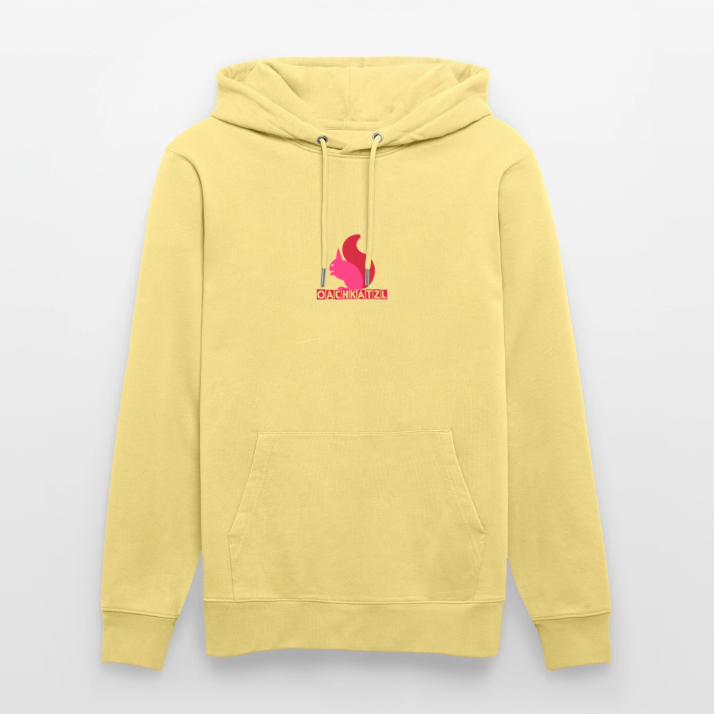 Unisex Bio-Hoodie mit OACHKATZL PRINT - Gelb Viva