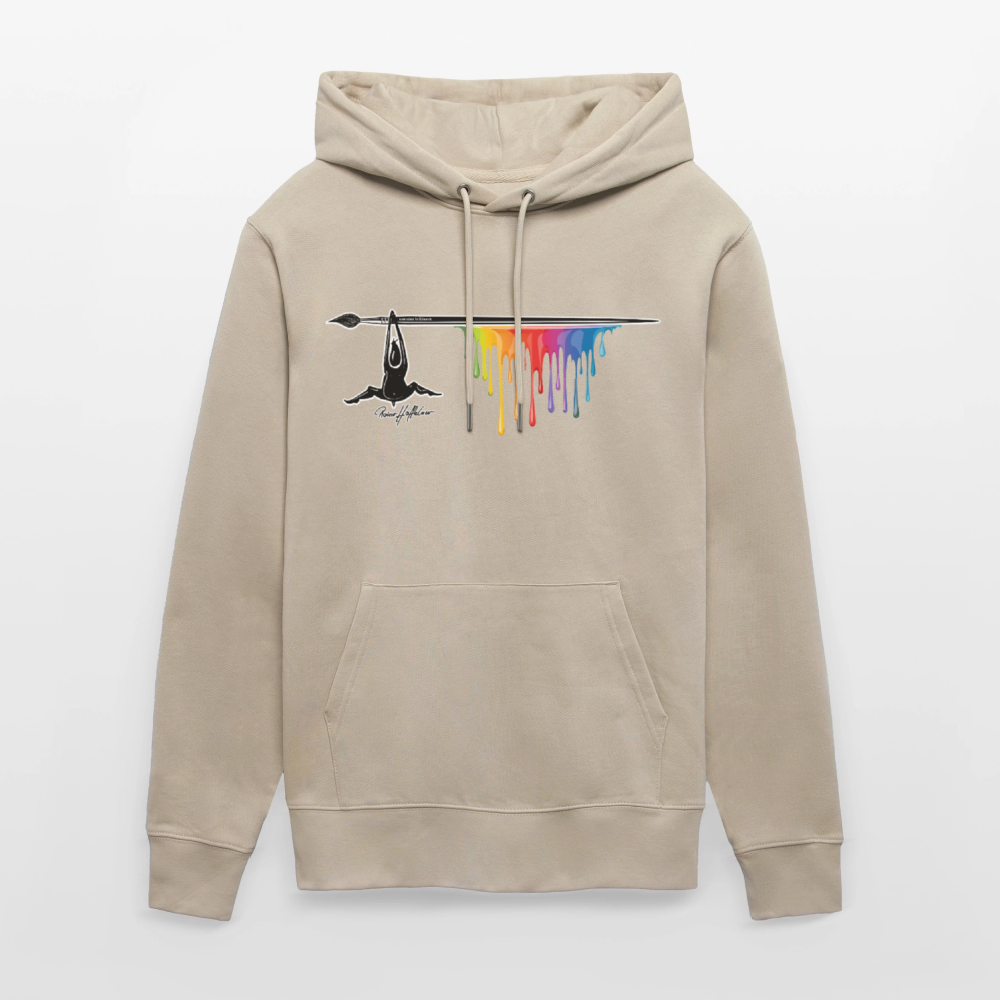 Unisex Hoodie mit TUSCHEMÄNNCHEN PRINT - Beige