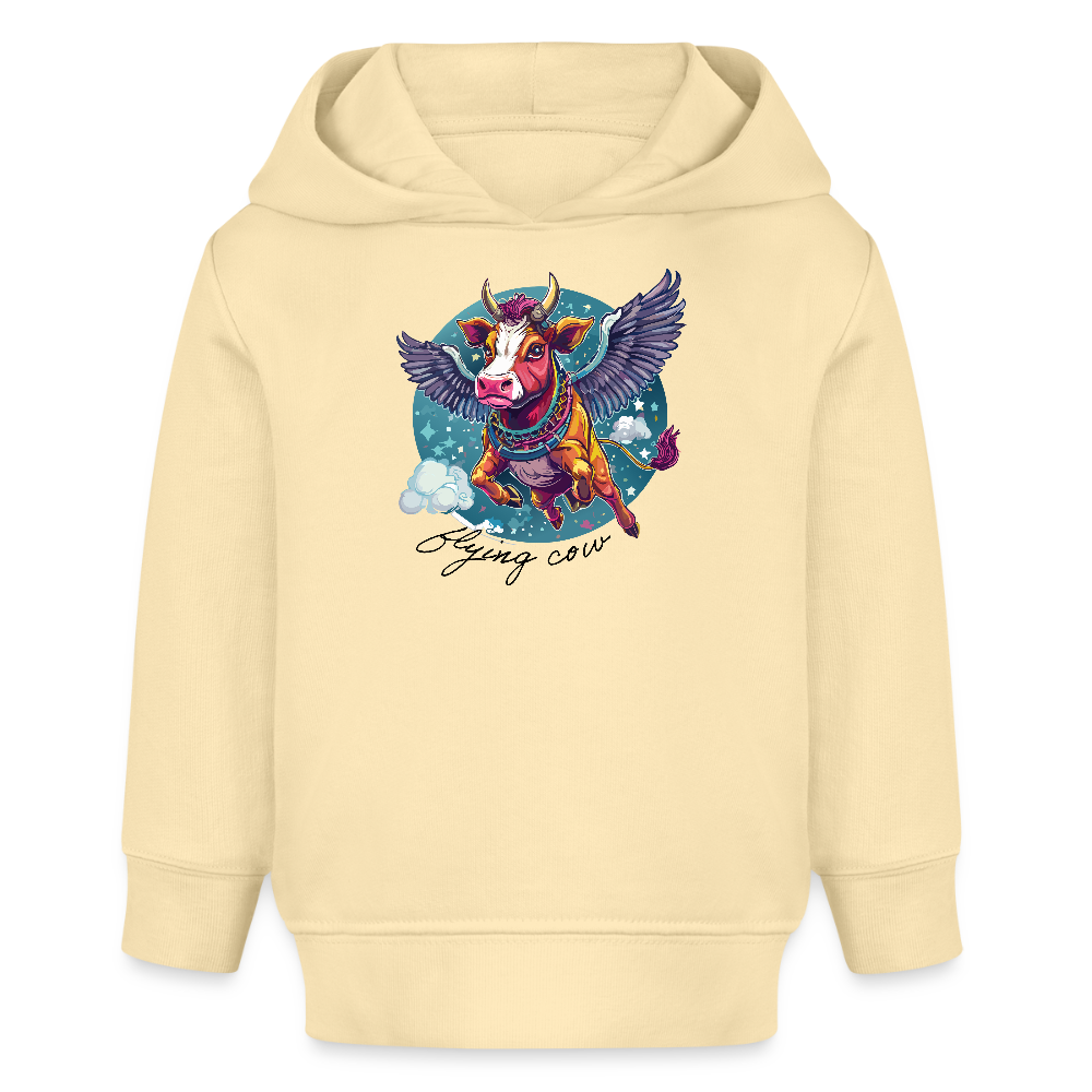 MNJS KIDS Bio Hoodie mit FLYING COW PRINT - Creme