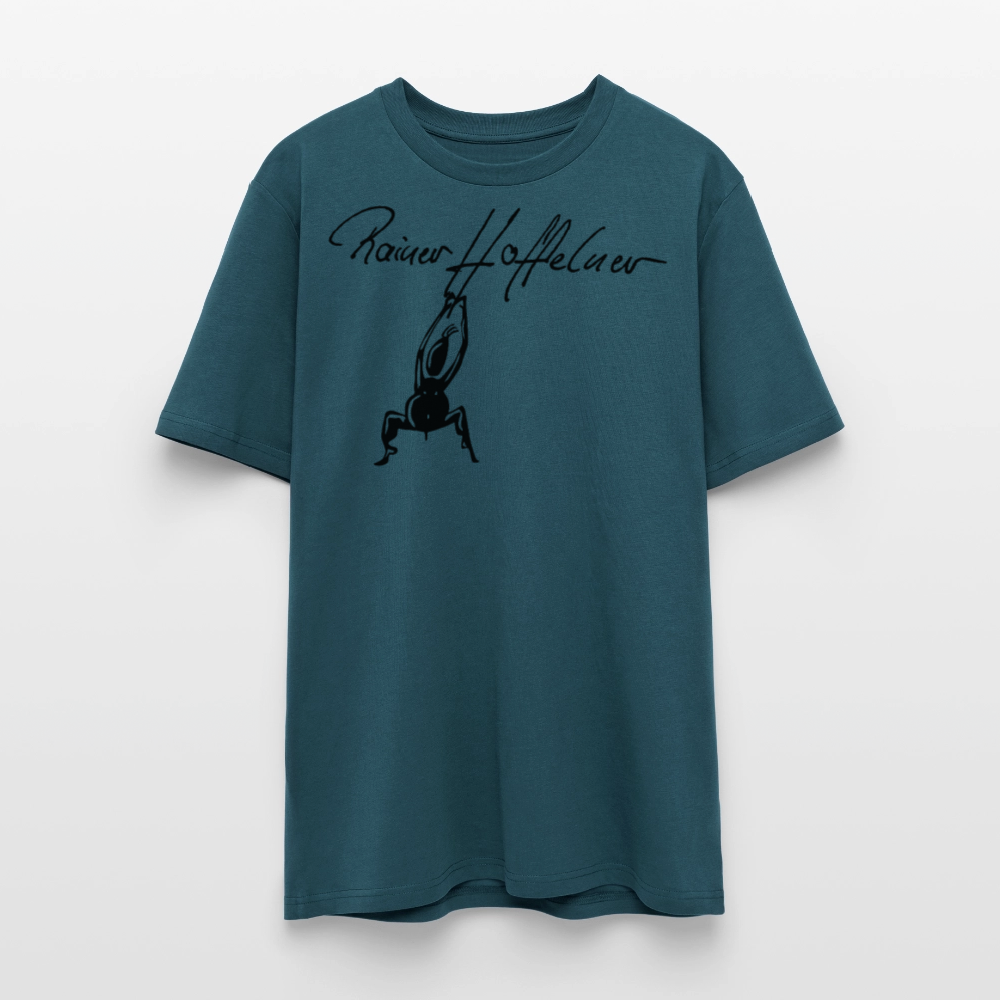 Unisex Bio-T-Shirt mit TUSCHEMÄNNCHEN PRINT - Dunkles Petrol