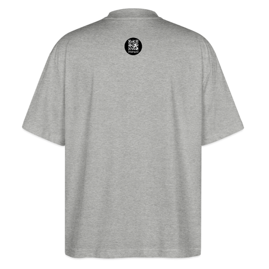 Oversized Unisex Bio T-Shirt mit QUOKKA SNOWCLUB PRINT - Grau meliert