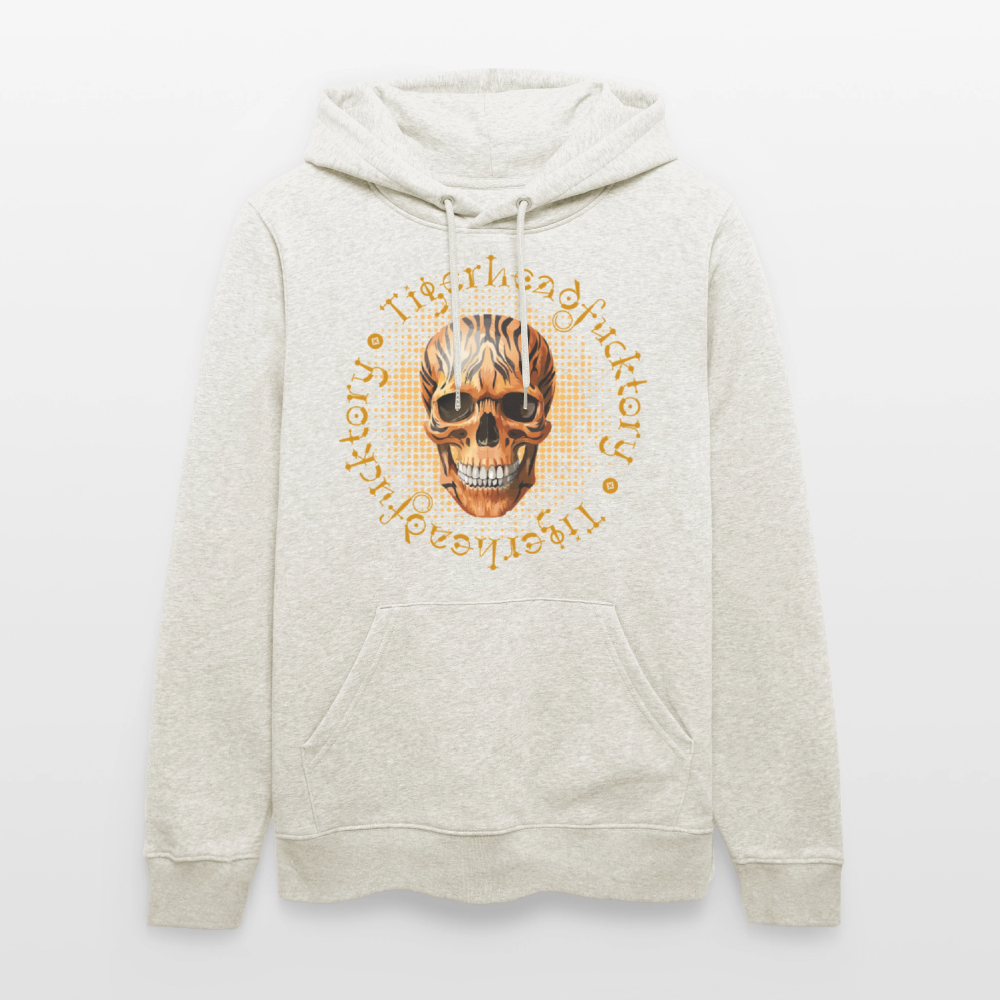 Unisex Hoodie mit TIGERHEAD SKULL PRINT - Beige meliert