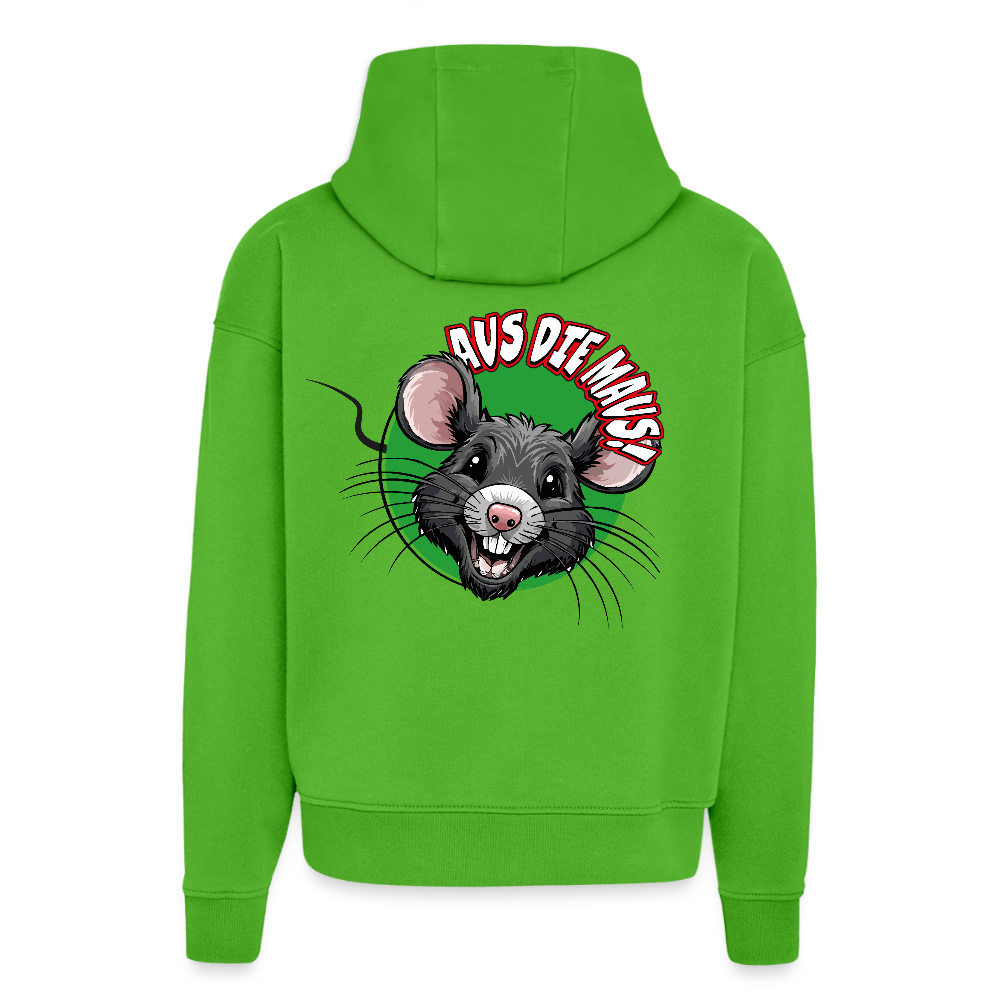 Heavyweight Oversized Organic Hoodie mit AUS DIE MAUS PRINT - Apple Neon