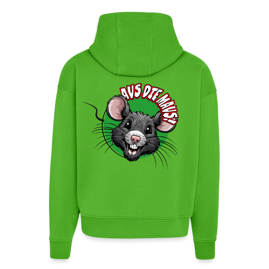 Heavyweight Oversized Organic Hoodie mit AUS DIE MAUS PRINT - Apple Neon