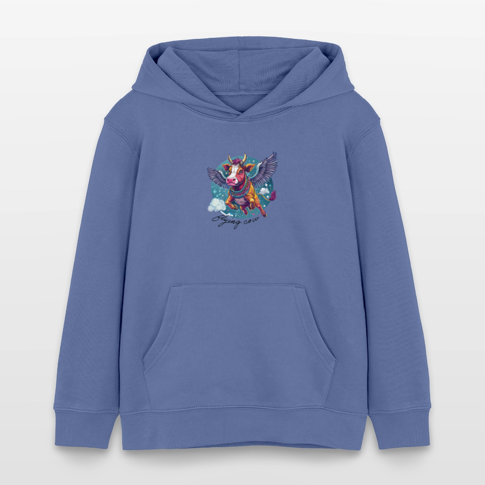 MNJS KIDS Bio-Hoodie mit FLYING COW PRINT - Blau