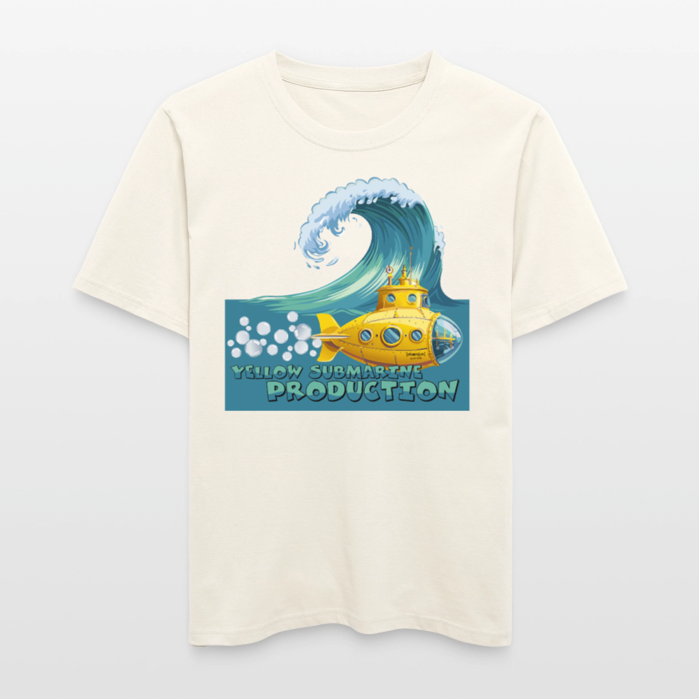 Unisex Bio-T-Shirt mit YELLOW SUBMARINE PRODUCTION PRINT - Naturweiß