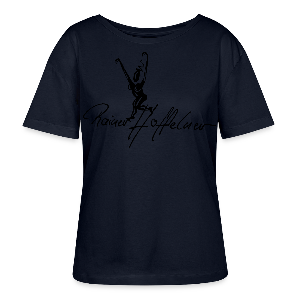 Frauen T-Shirt mit TUSCHEWEIBCHEN PRINT - Navy