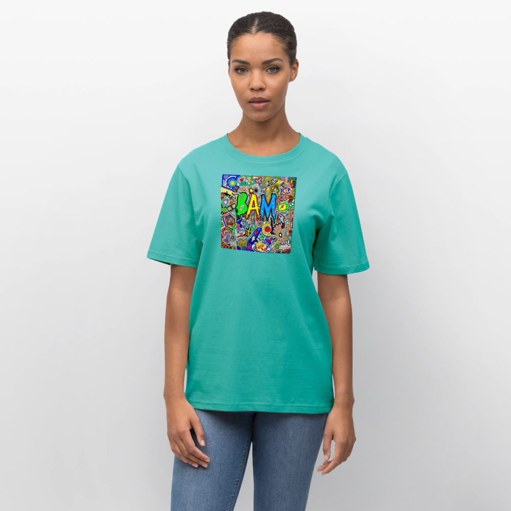 Unisex Bio-T-Shirt mit BÄM PRINT - Poolblau