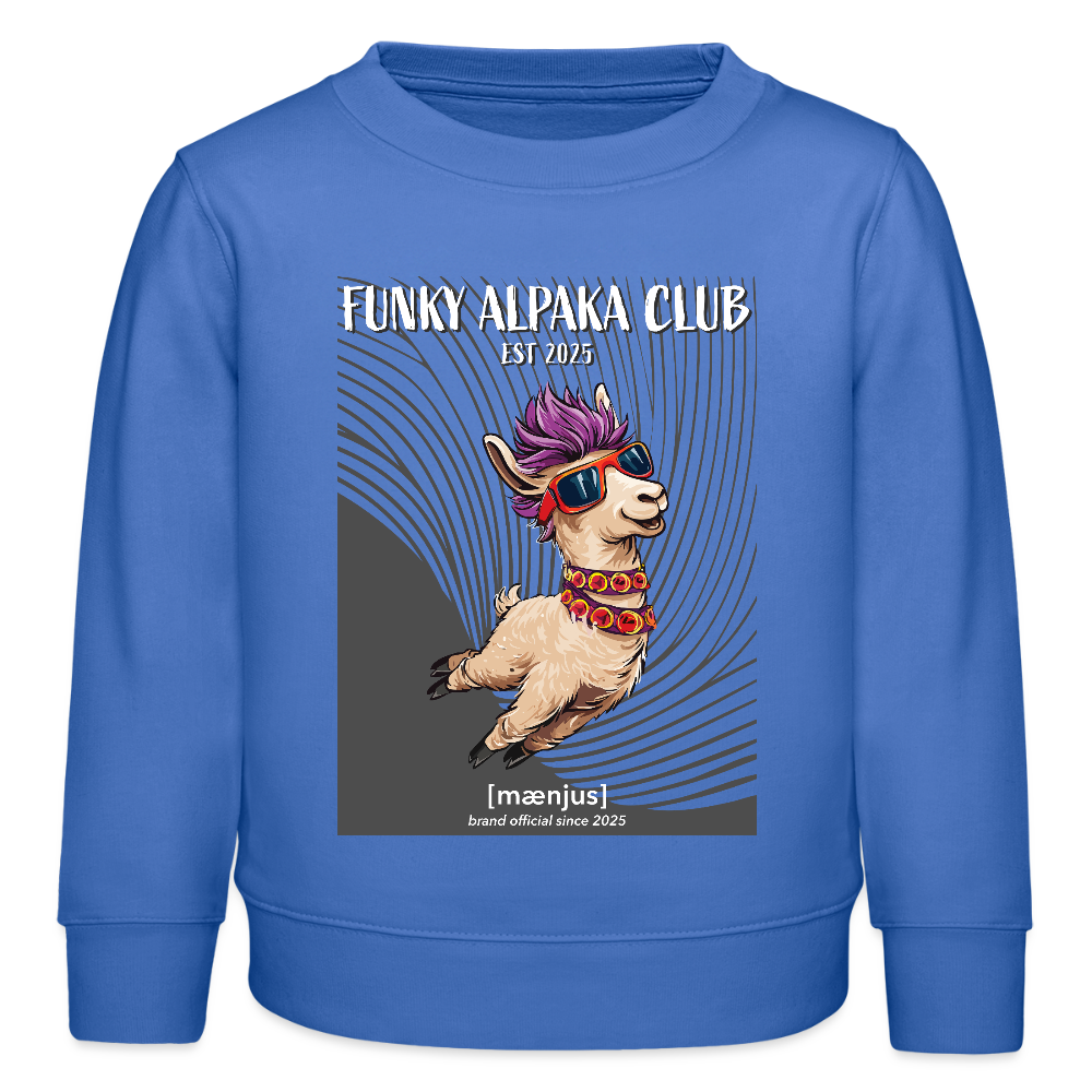 MNJS KIDS Mini Changer Bio Sweatshirt mit FUNKY ALPAKA CLUB PRINT - carolina Blue