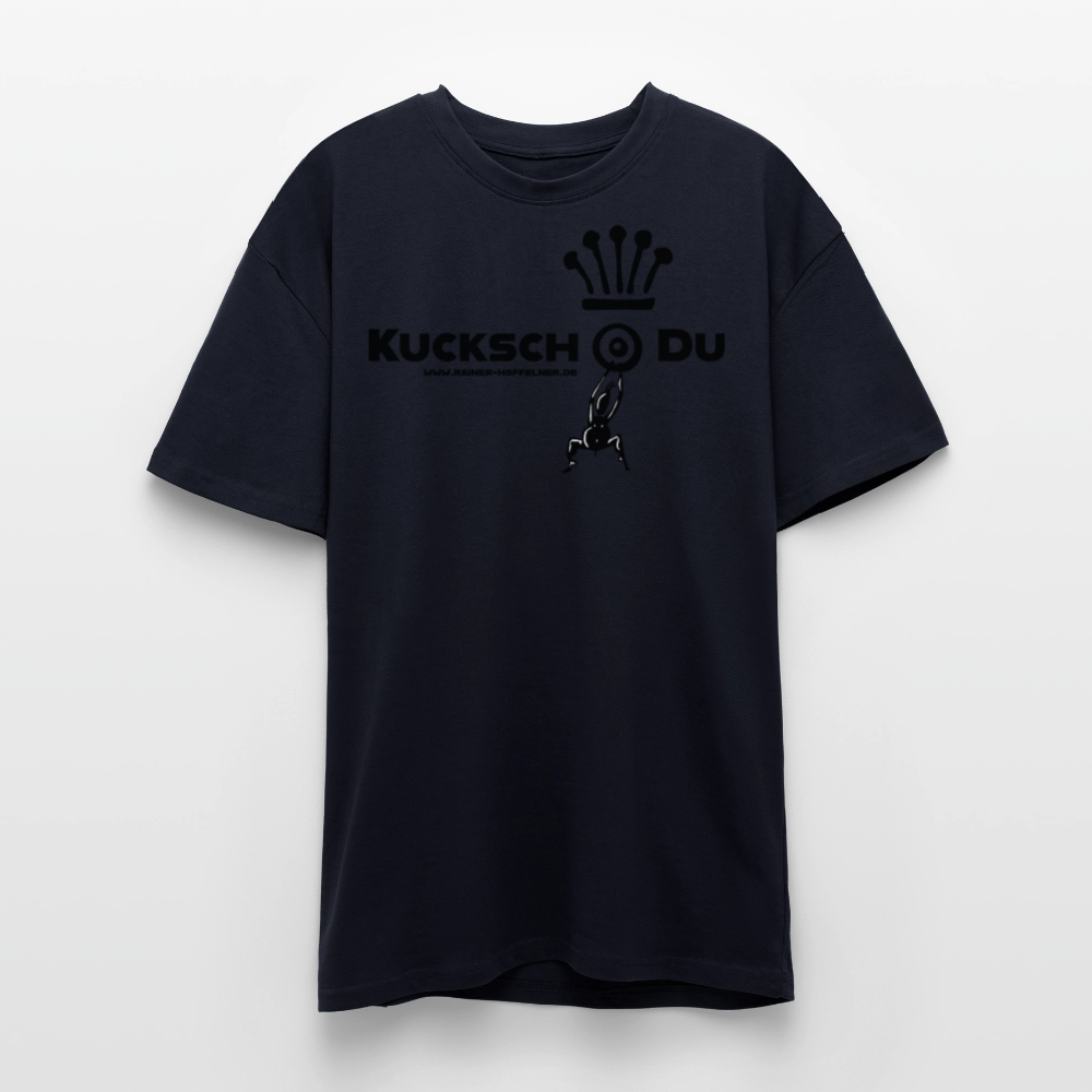 Heavy Oversize T-Shirt mit KUCKSCH DU PRINT - French Navy