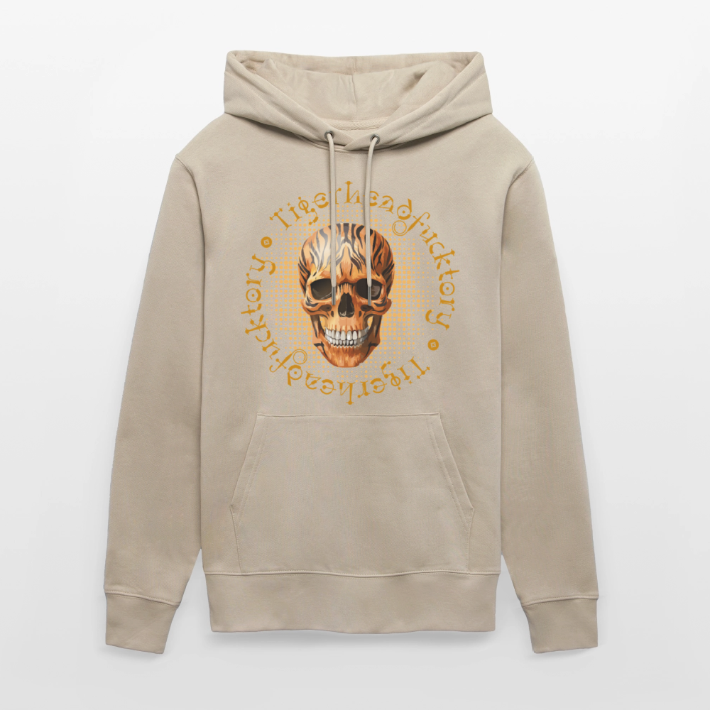 Unisex Hoodie mit TIGERHEAD SKULL PRINT - Beige
