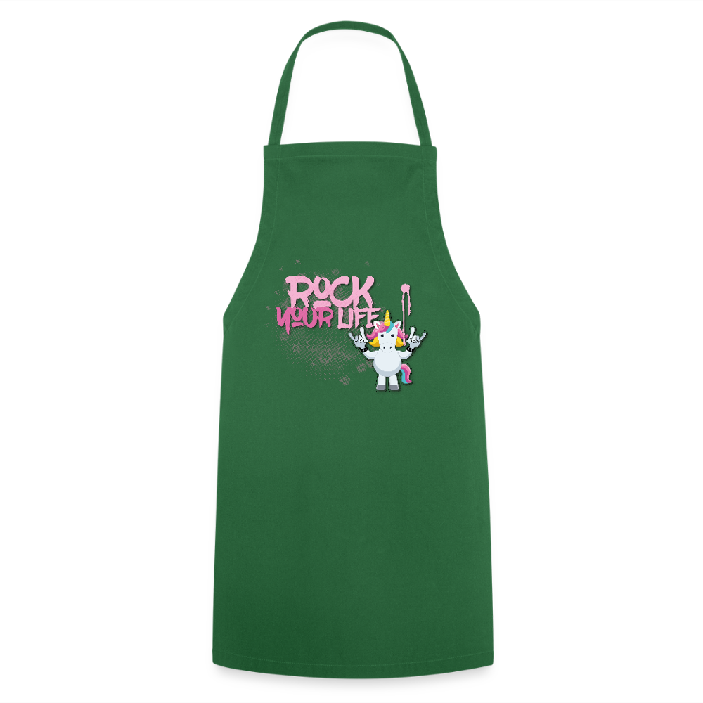 Kochschürze mit ROCK YOUR LIFE PRINT - Grün