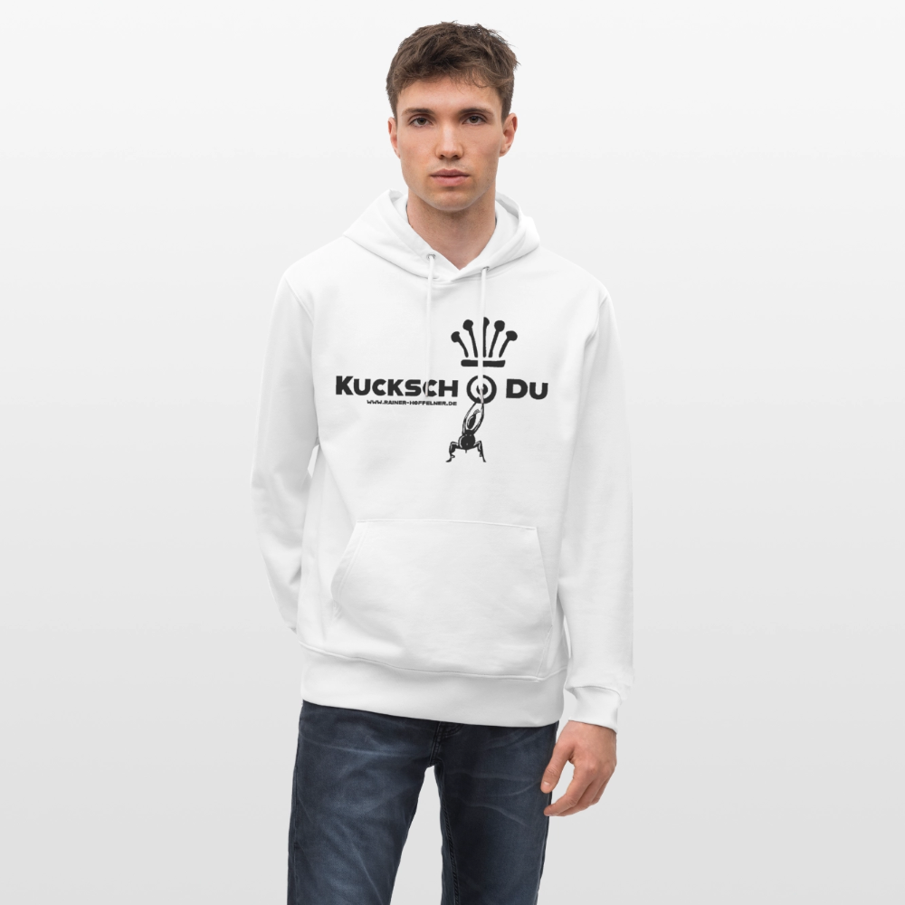 Unisex Hoodie mit KUCKSCH DU PRINT - Weiß