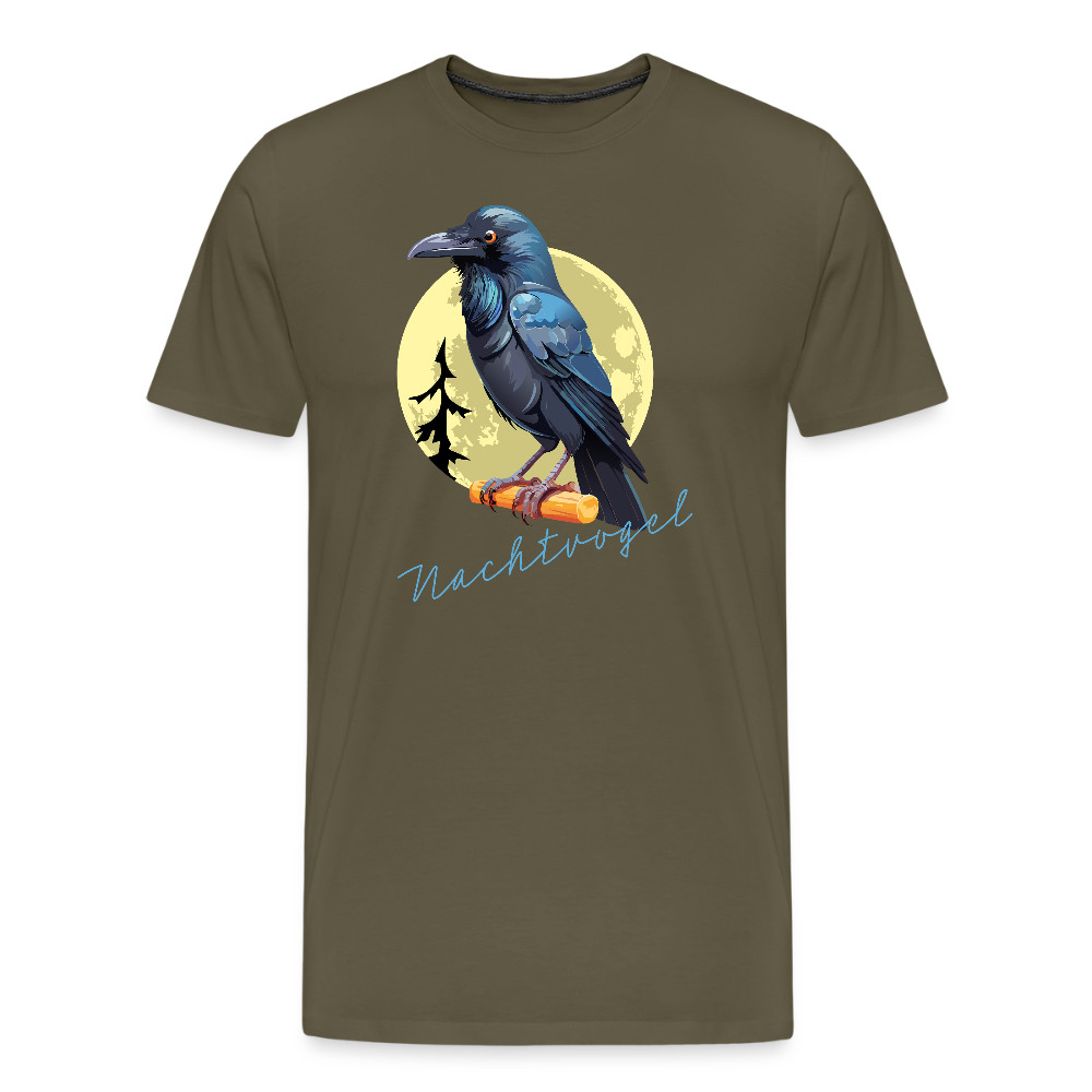 Männer Premium T-Shirt mit NACHTVOGEL PRINT - Khaki