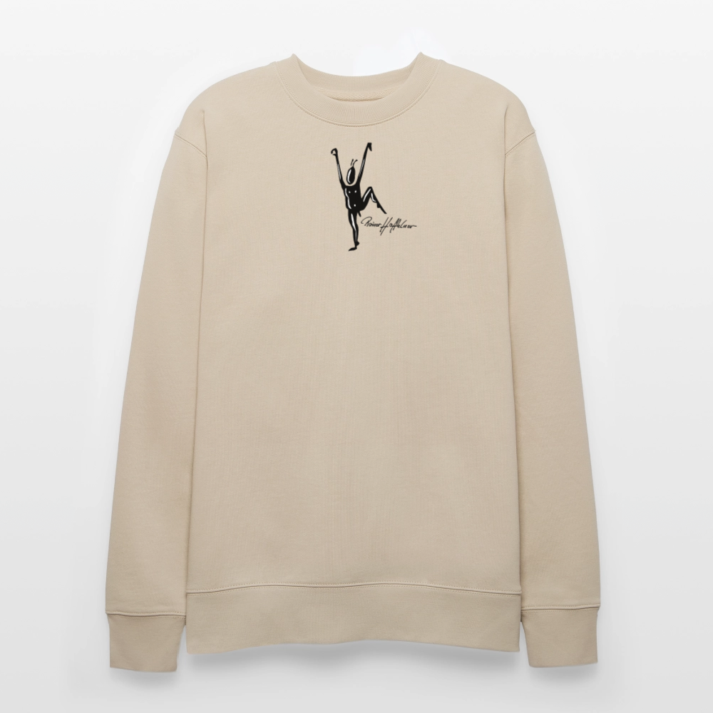 Unisex Bio-Sweatshirt mit TUSCHEMÄNNCHEN PRINT - Beige