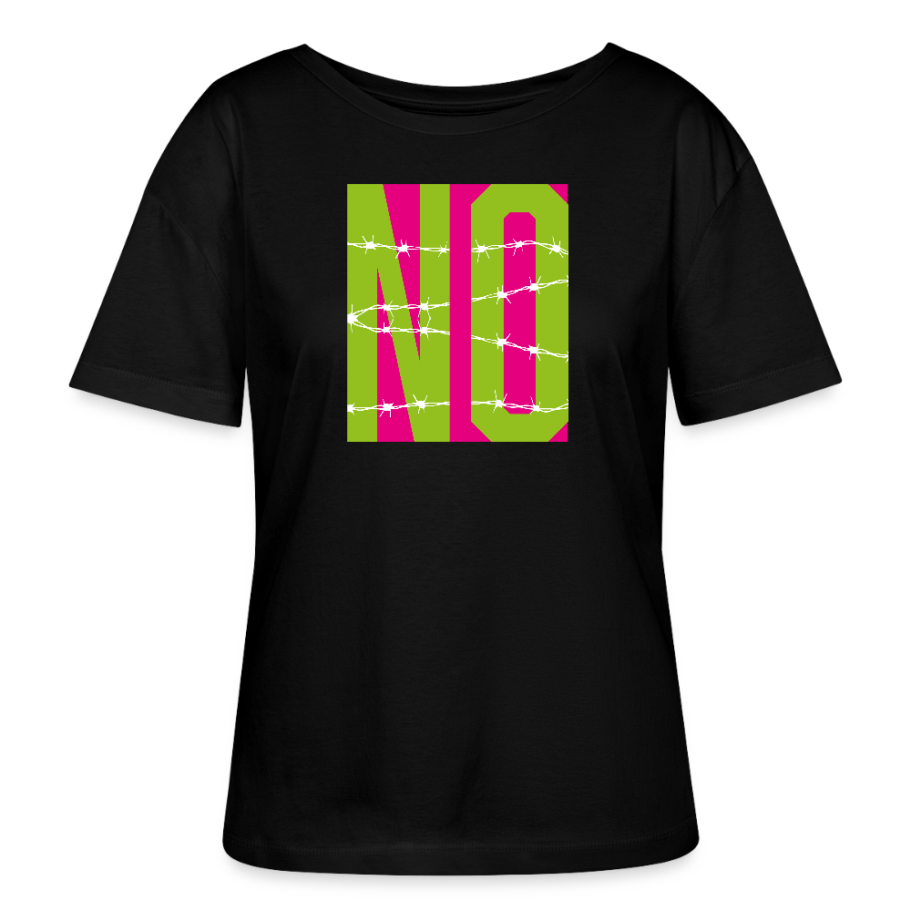 Frauen T-Shirt mit NO PRINT - Schwarz