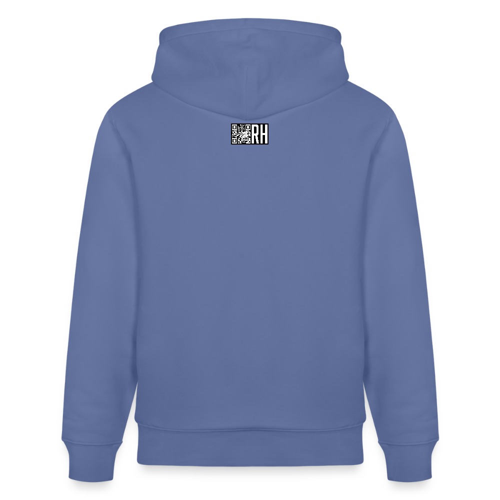 Unisex Bio-Hoodie mit MAENJUS NETWORK FASHION PRINT - Blau