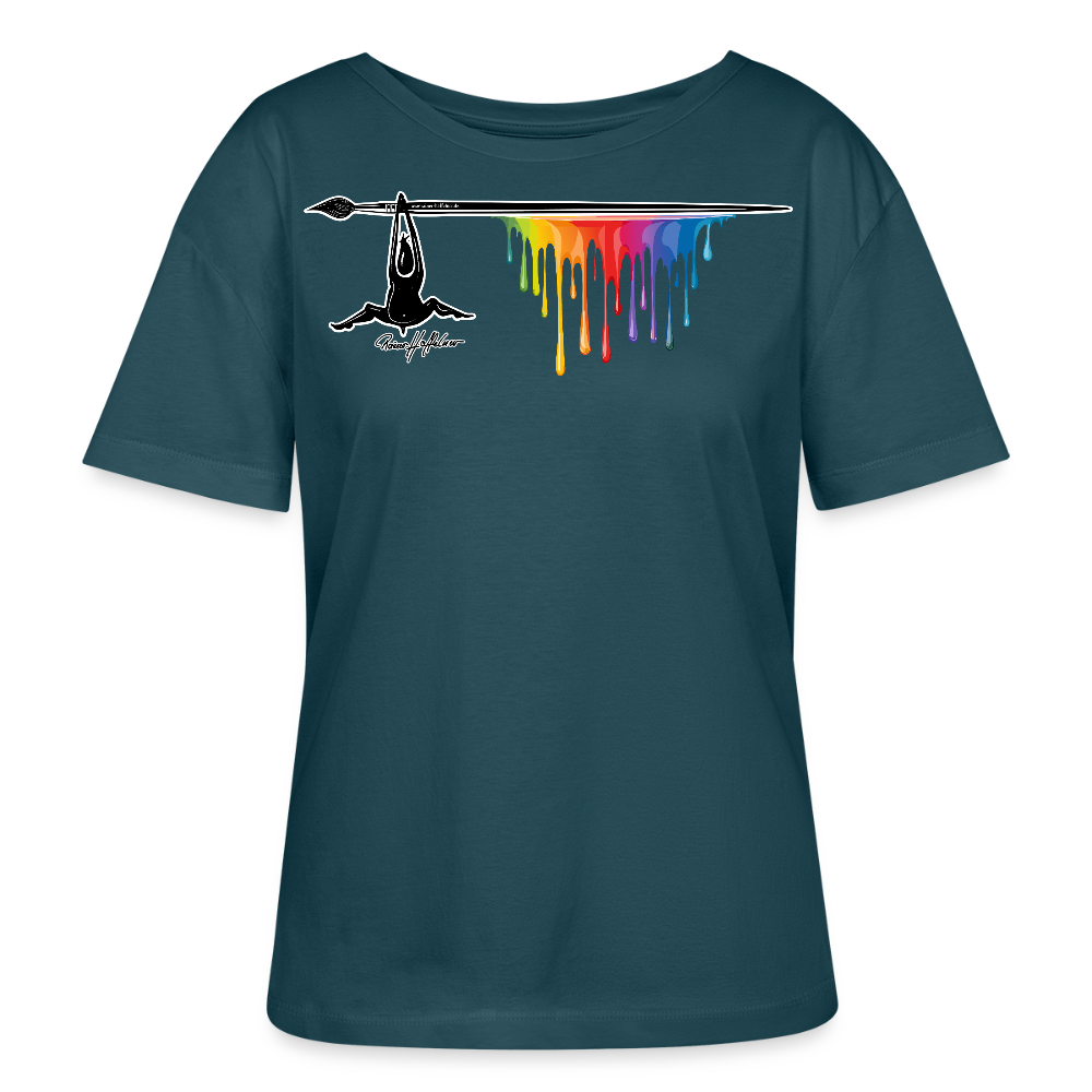 Frauen T-Shirt mit MÄNNLE PRINT - Dunkles Petrol